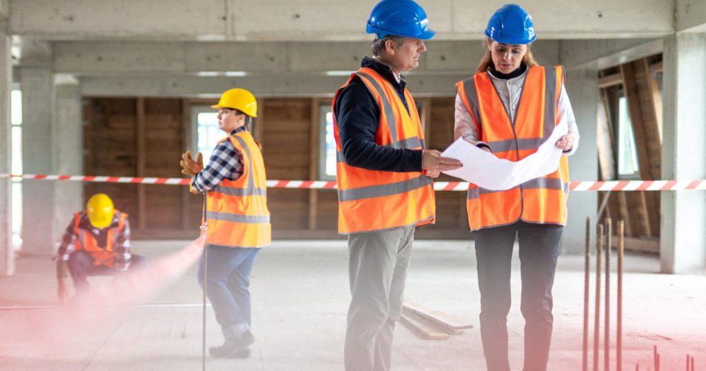 Photo of workers at a construction site